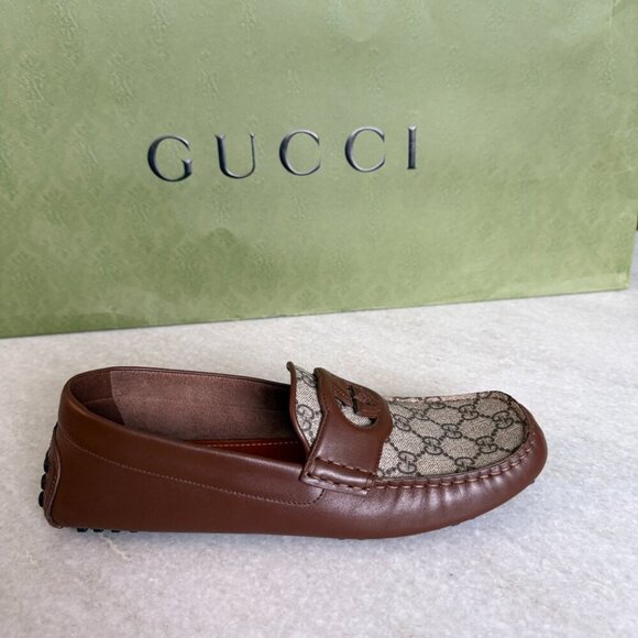 Gucci Men's Driver Shoe Interlocking G 730148 Gucci Uk 9.5 - Picture 4 of 12